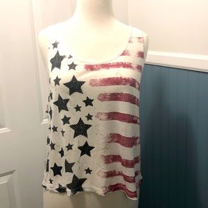 American flag tank top